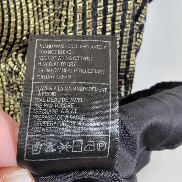 Jack by BB Dakota Womens Black & Gold Dolman Top Size Medium - Picture 5 of 5